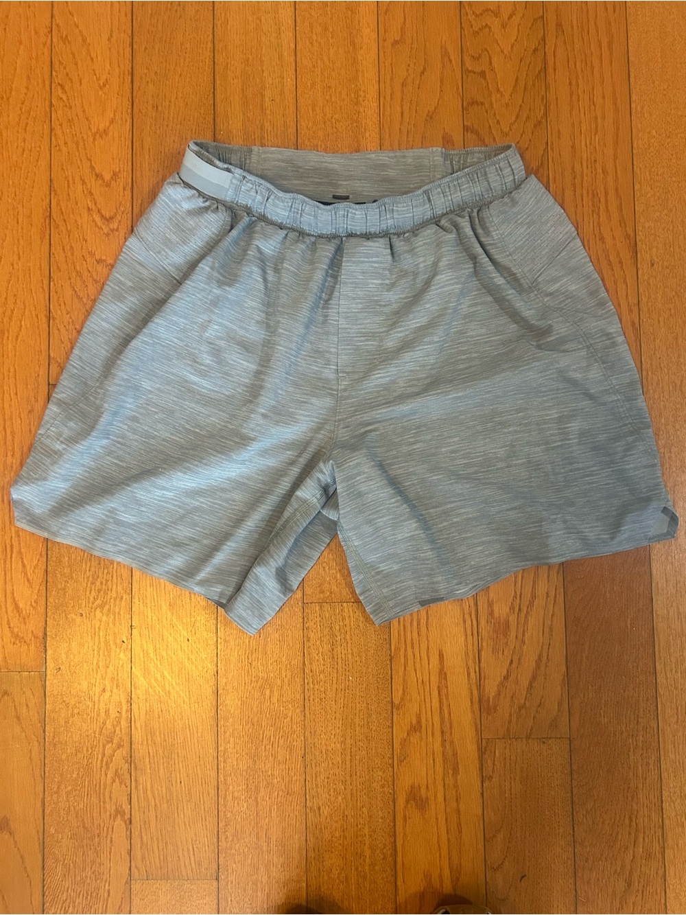 Lululemon Gray Heathered Athletic Running Shorts with Liner Size Small S